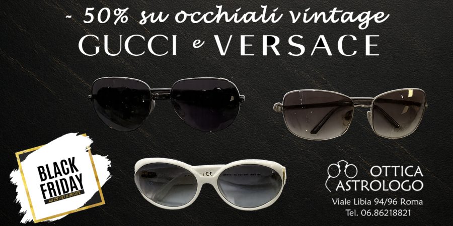 BLACK FRIDAY 2025 – occhiali da sole vintage Gucci Versace