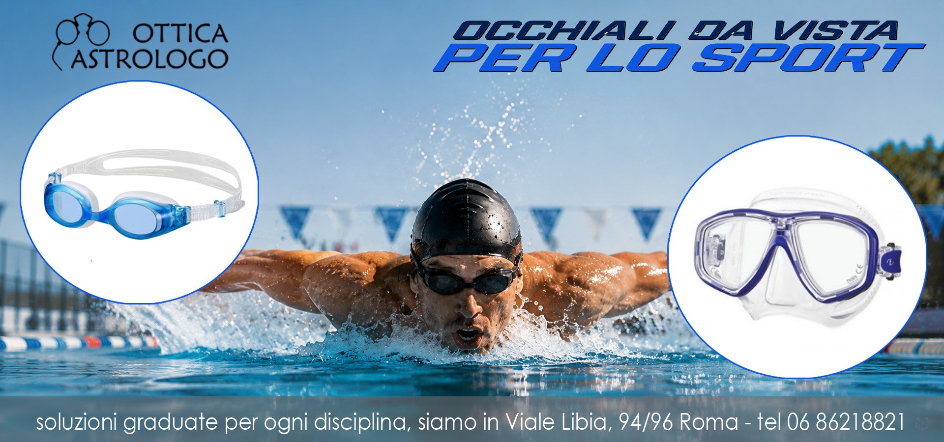 occhiali da vista per il nuoto o sub